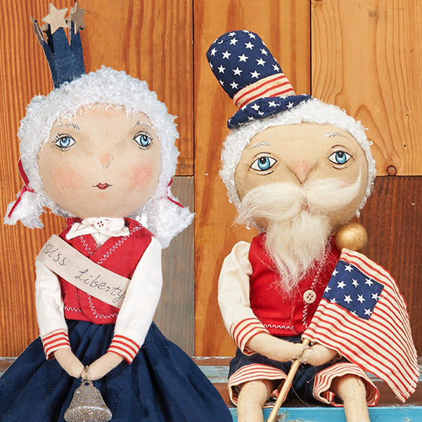 Handcrafted Samuel Liberty and Little Miss Liberty, Pick Your Style General CFNI