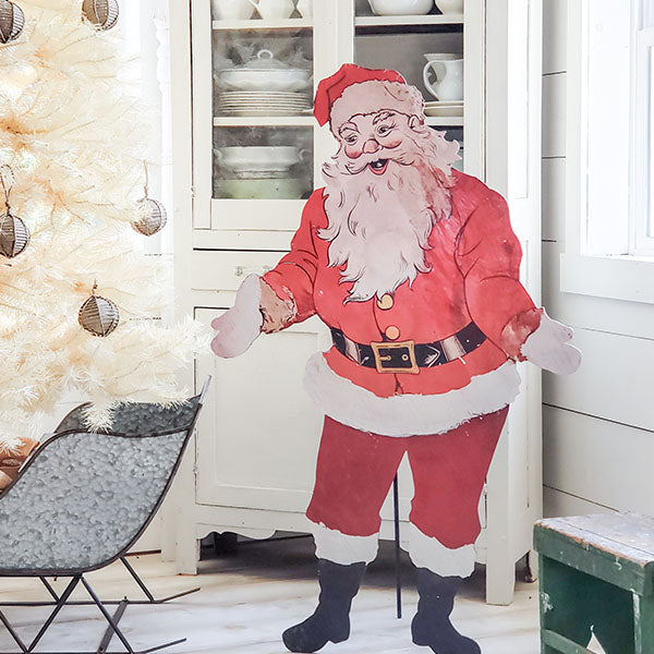 52 Inch Tall Vintage-Inspired Lifesize Santa Cutout General ABH