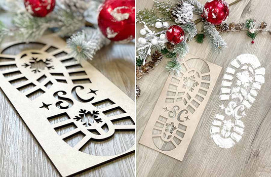 Santa's Boot Stencil | Handmade in USA General BB