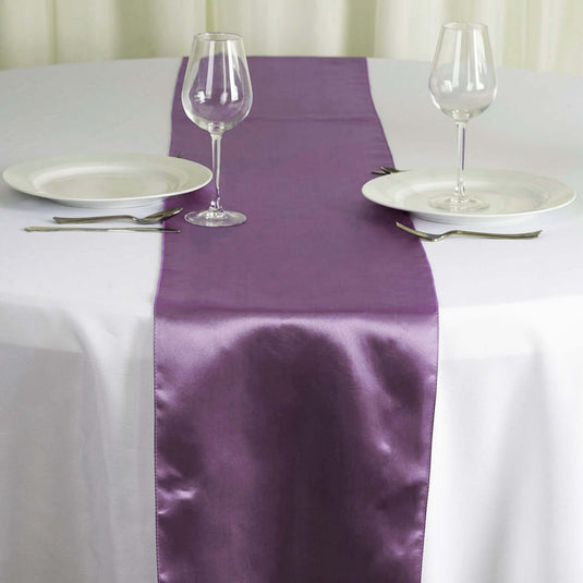 Satin 12"x108" Table Runner Violet Amethyst - Stylish Table Linen Runners PROstorez Default Title