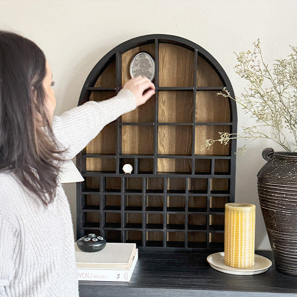 Arched Cubby Wood Wall Shelf General ABH