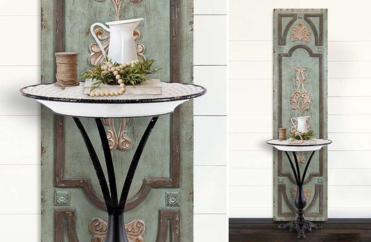 French Enamel Inspired Accent Table General UMA