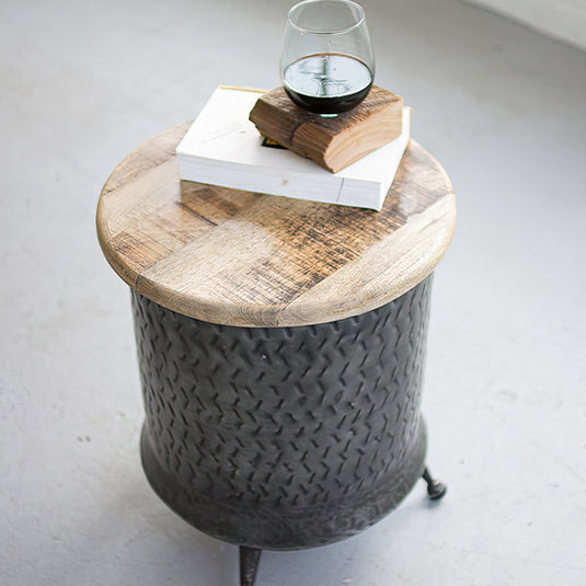 Rustic Farmhouse Round Side Table, Pick Your Style Whats trending KAL