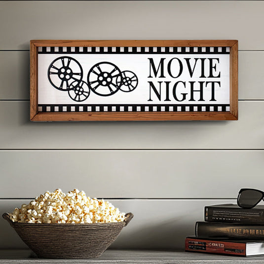 Retro Movie Night Wall Sign General VIP