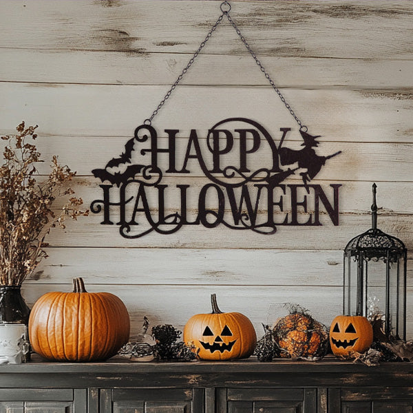 Happy Halloween Metal Hanging Sign General CT