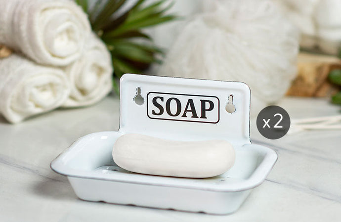 Enamelware Soap Dish, Set of 2 General VIP