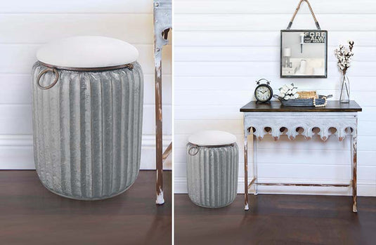 Corrugated Metal Storage Drum Stool General ABH