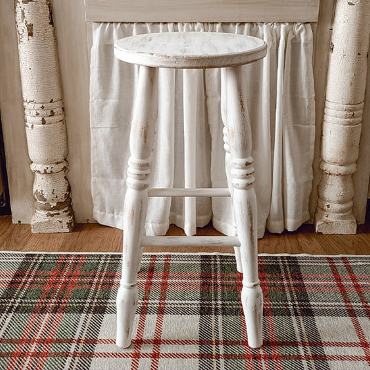 Spindle Leg White Wood Accent Stool Must Haves ABH