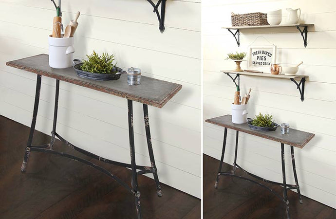 Galvanized Metal Console Table General UMA