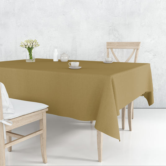 Tablecover Plastic Gold Rectangular 54'' X 108'' Table Cover Party Dimensions