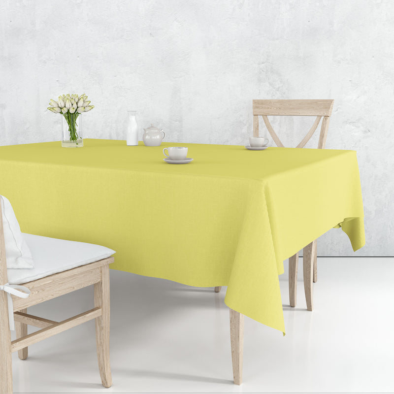 Load image into Gallery viewer, *WHOLESALE* Tablecover Plastic Yellow Rectangular 54&#39;&#39; X 108&#39;&#39;: 48CT Table Cover Party Dimensions
