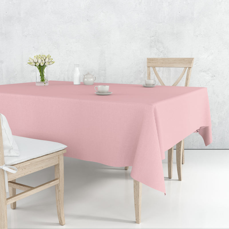 Load image into Gallery viewer, *WHOLESALE* Tablecover Plastic Light Pink Rectangular 54&#39;&#39; X 108&#39;&#39;: 48CT Table Cover Party Dimensions
