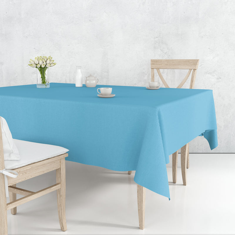 Load image into Gallery viewer, *WHOLESALE* Tablecover Plastic Island Blue Rectangular 54&#39;&#39;X108&#39;&#39;: 48CT Table Cover Party Dimensions
