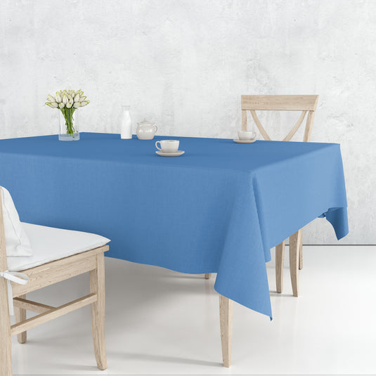 Tablecover Plastic Medium Blue Rectangular 54'' X 108'' Table Cover Party Dimensions