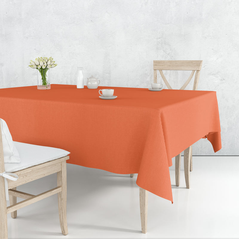 Load image into Gallery viewer, *WHOLESALE* Tablecover Plastic Orange Rectangular 54&#39;&#39; X 108&#39;&#39;: 48CT Table Cover Party Dimensions
