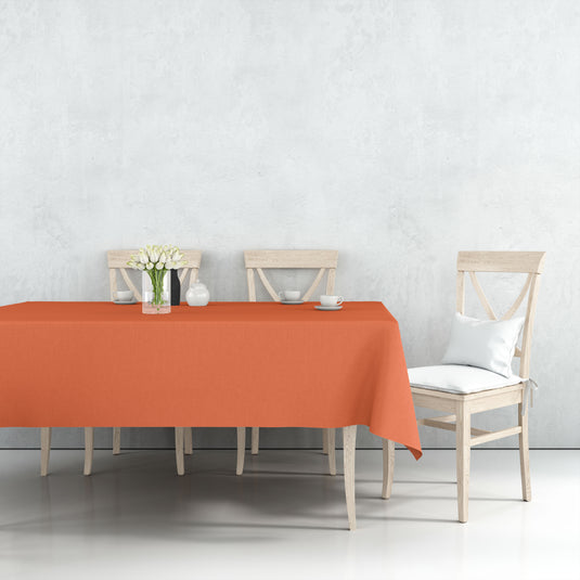 Tablecover Plastic Orange Rectangular 54'' X 108'' Table Cover Party Dimensions