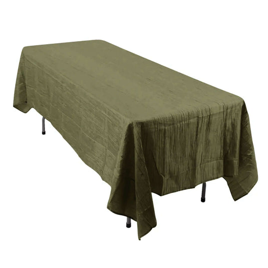 Taffeta 60"x102" Rectangle Tablecloth Dusty Sage Green - Accordion Crinkle Table Cover Tablecloths HIER_2171