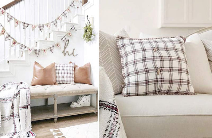 Double Sided Plaid Pillow General VHC