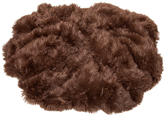 Solid Faux Long Fur Throw Blanket