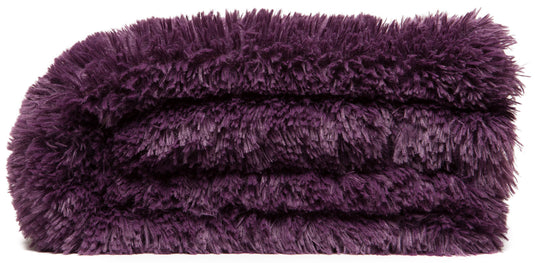 Solid Faux Long Fur Throw Blanket Collective Chanasya