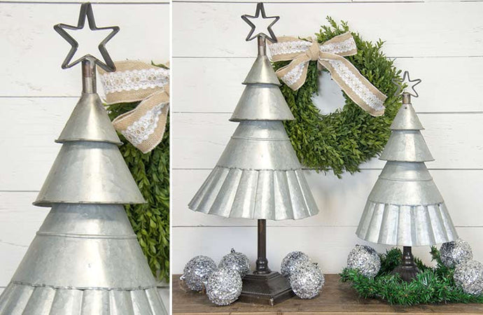 Galvanized Christmas Trees Set of 2 General VIP