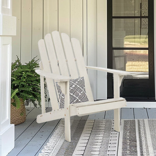 White Wooden Adirondack Chair General SAF