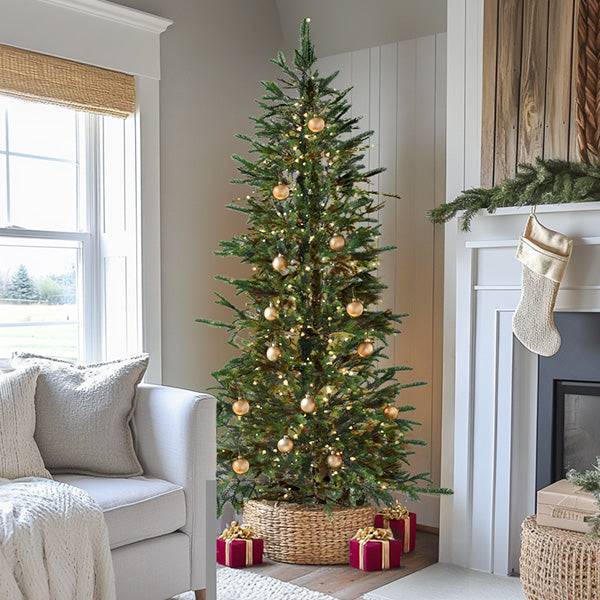 7 Foot Pre-lit LED Lifelike Christmas Tree Whats trending ABH