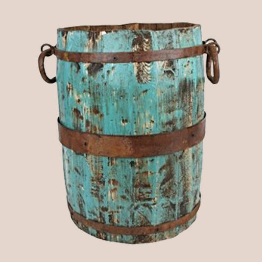 Huge Handmade Spanish Pine Wooden Bucket, Choose Your Color Whats trending CIMA