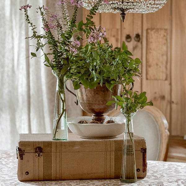 Recycled Glass Trumpet Vases, Set of 2 Sale CT