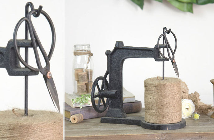 Cast Iron Twine Holder With Scissors General VIP