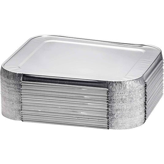 Large Disposable Aluminum Rectangular Foil Lid for Rack Roaster 17X12.5X3.19 Disposable VeZee