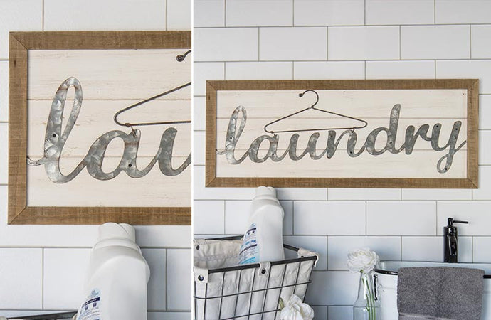 Wooden Framed Laundry Sign General VIP