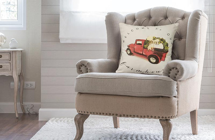 Welcome Red Truck Pillow Cover General LHF