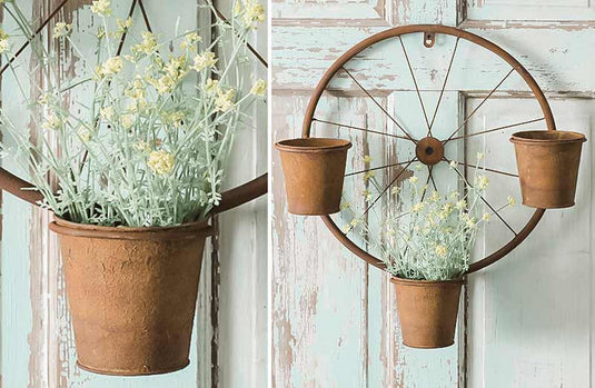 Bicycle Wheel Wall Planter General CT