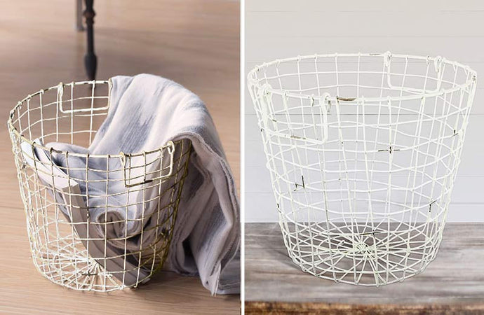 Distressed Wire Storage Basket General ABH