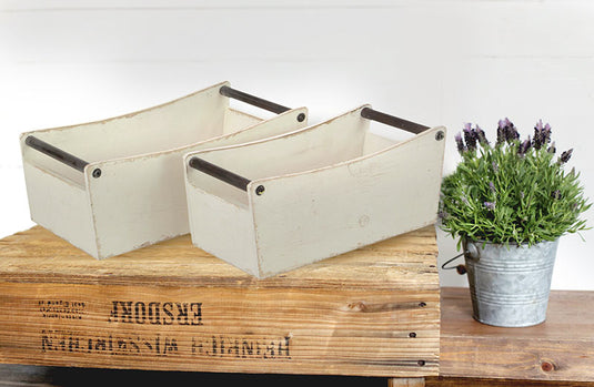 2 Piece Distressed Wood Crates General UMA