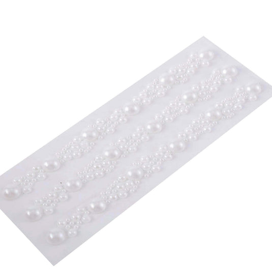 White Self Adhesive Pearl Rhinestone Stickers, DIY Craft Peel and Stick Gem Stickers Decorations PROstorez Default Title