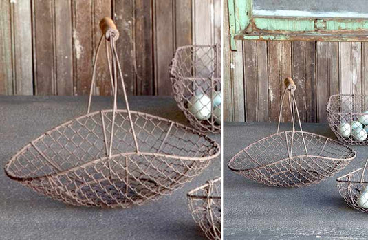 Rustic Wire Egg Basket General PHC