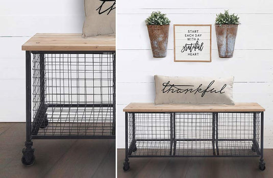 Industrial Storage Bench With 3 Baskets General UMA