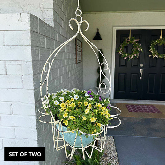 Wire Flower Hanging Baskets, Set of 2 General CT