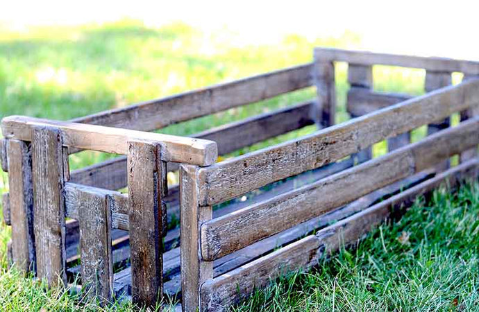 Collapsible Distressed Wooden Floor Crate General PPD