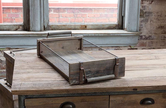 Distressed Wooden Beverage Tray General PHC