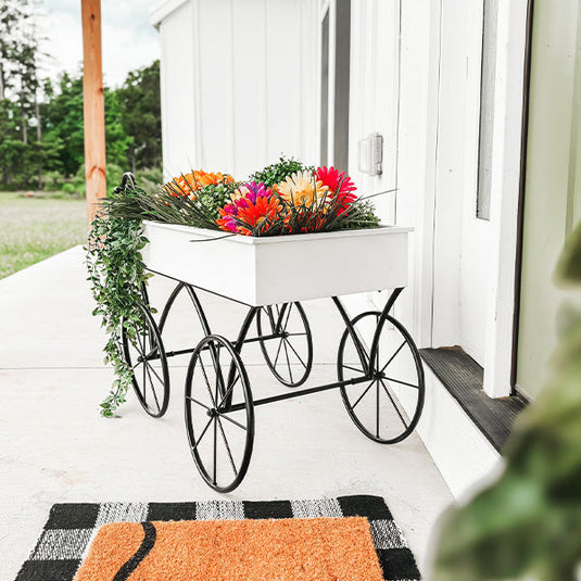 Vintage Inspired Distressed Wood Outdoor Cart Whats trending ABH