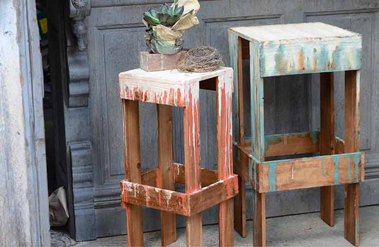 Wooden Painter Side Tables Set of 2 General PPD