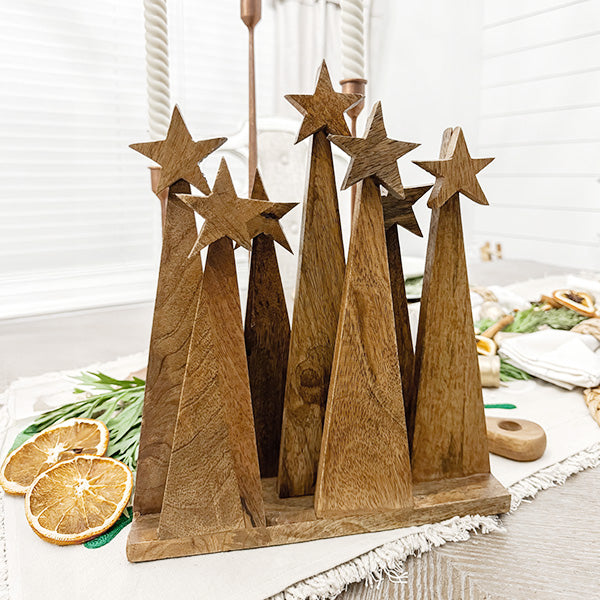 Seven Wooden Christmas Tree on a Base General KAL