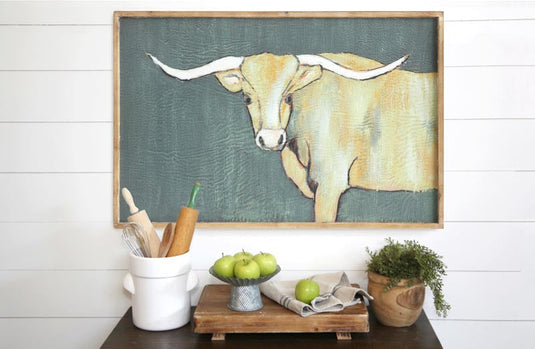 Artistic Cow Framed Canvas General CC