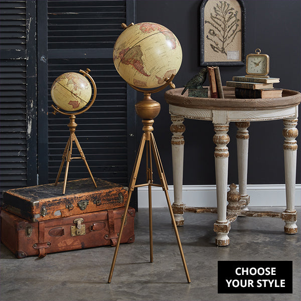 Load image into Gallery viewer, World Globe on Tripod Stand, Pick Your Style General CT
