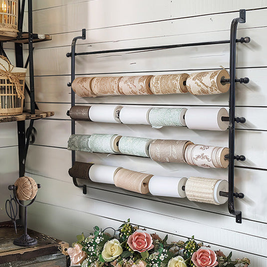 Black Distressed Ribbon Or Wrapping Paper Rack General VIP