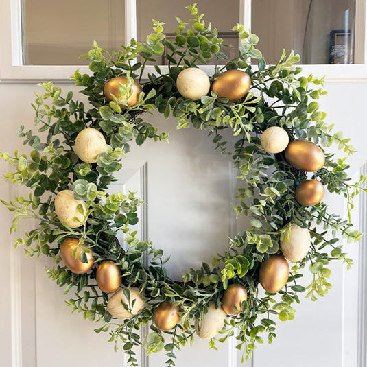 Indoor/Outdoor Easter Egg Wreath, Choose Your Style Shop ABH