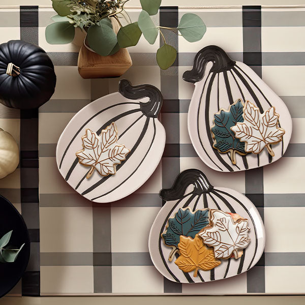 Artisanal Pumpkin Plates, Set of Three Whats trending TP